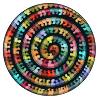 thumb-Millepedes - Dubbelzijdige Ronde puzzel in hout - 324 stukjes-5
