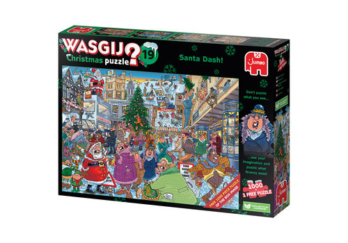  Jumbo Wasgij Christmas 19 - Santa Dash - 2 x 1000 pieces 