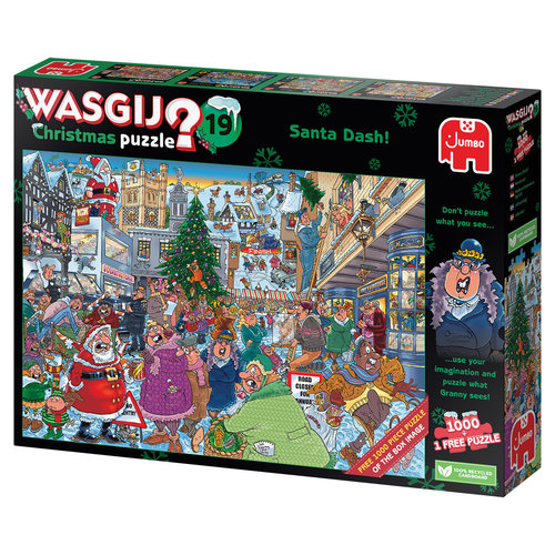  Jumbo Wasgij Christmas 19 - Santa Dash - 2 x 1000 pieces 