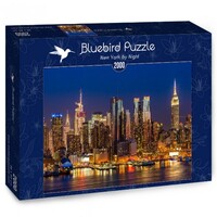 thumb-New York by Night - puzzel van 2000 stukjes-1