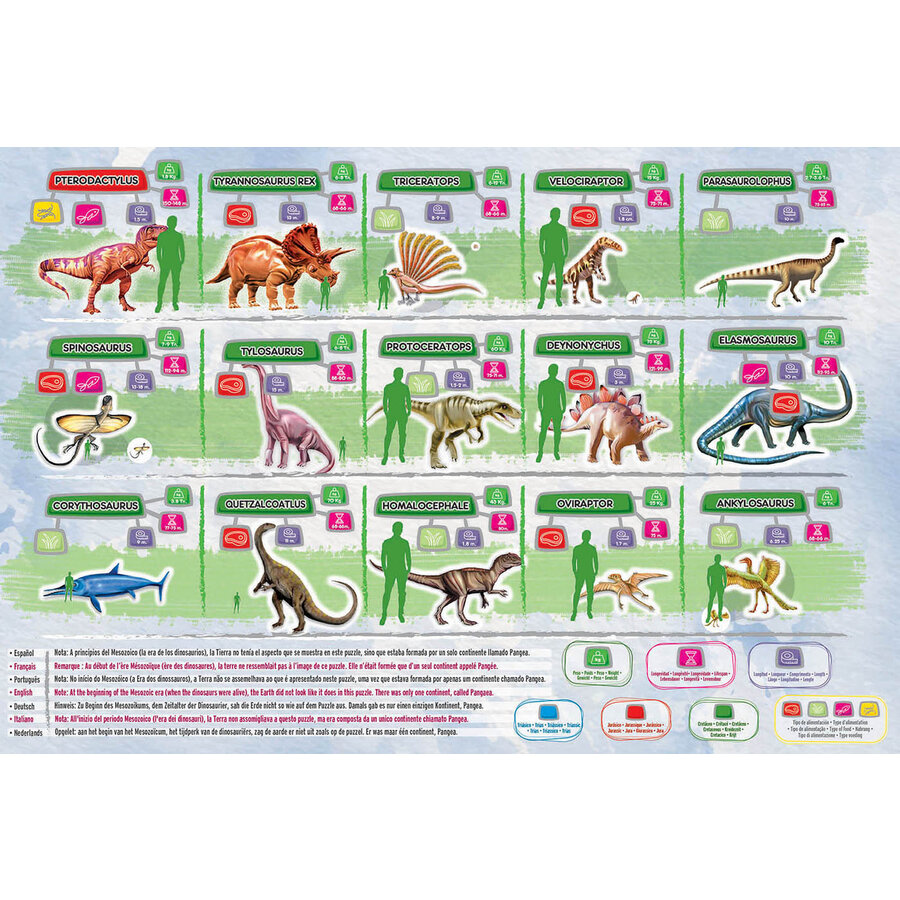 Mappemonde Dinosaures - puzzle de 150 pièces-3