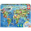 Educa World map Dinosaurs - puzzle of 150 pieces