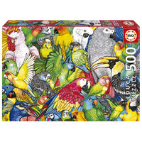 thumb-Parrots - jigsaw puzzle of 500 pieces-1