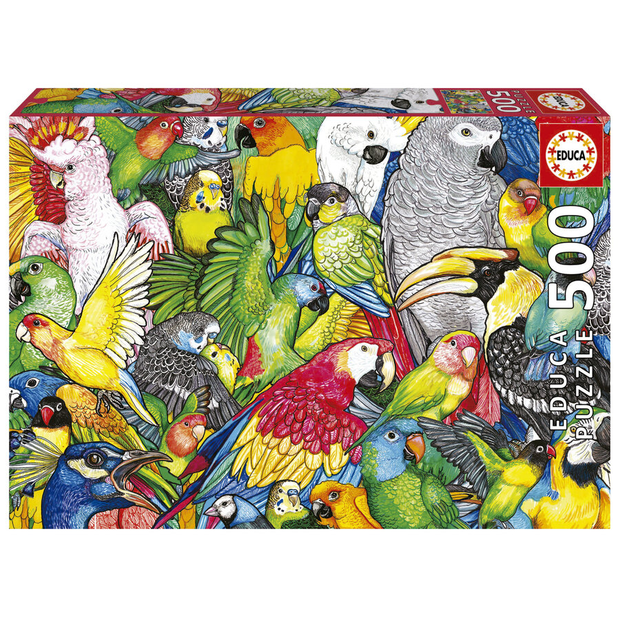 Parrots - jigsaw puzzle of 500 pieces-1