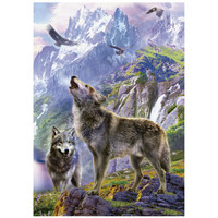thumb-Loups sur les rochers - puzzle de 500 pièces-2