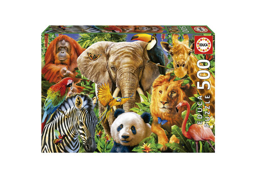  Educa Collage Wild Animals - 500 pieces 