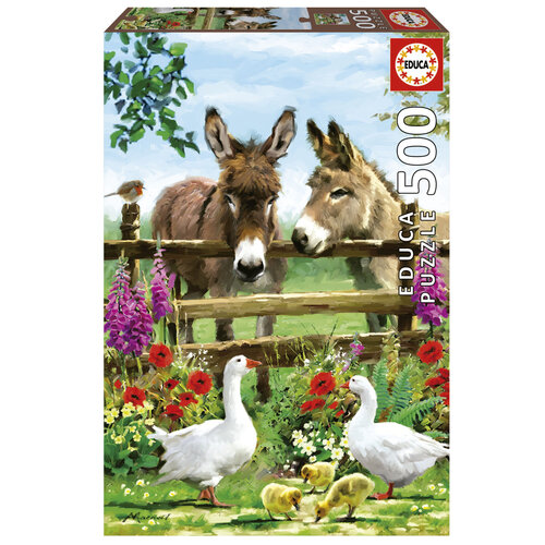  Educa Donkeys at the fence - 500 pieces 