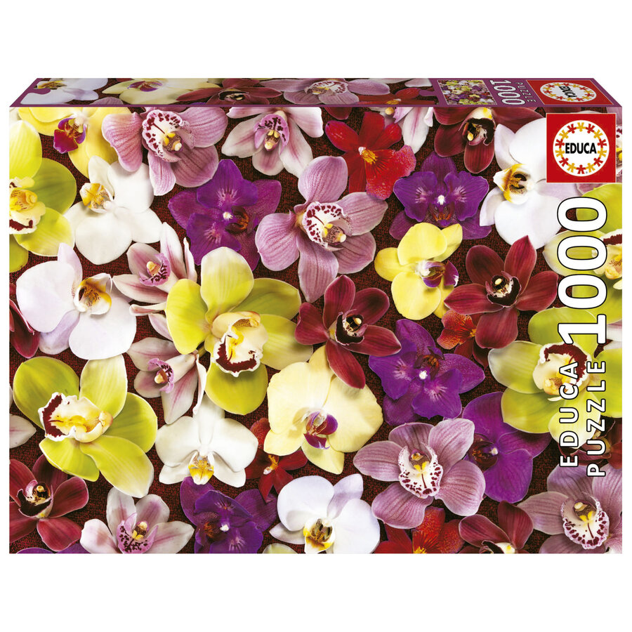 Orchidee Collage - puzzel 1000 stukjes-1