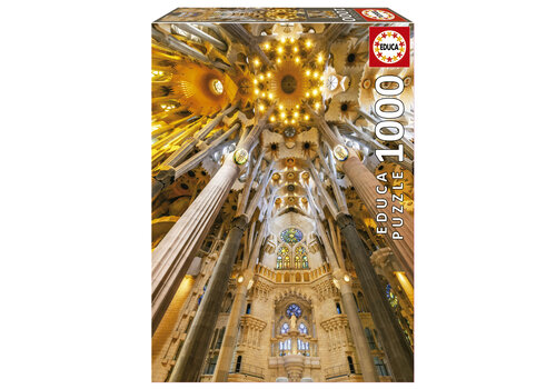 EDUCA Miniature 1000 piece jigsaw puzzle BARCELONA Collage GAUDI Complete!