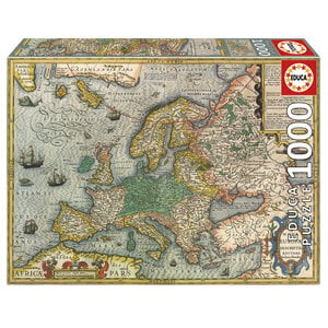 Puzzle 500 pièces : La folle Carte d'Europe - Educa - Rue des Puzzles