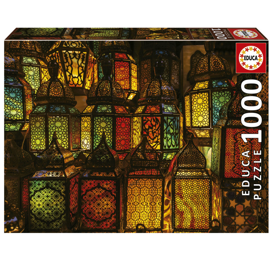 Collage of lanterns - puzzle of 1000 pieces-1