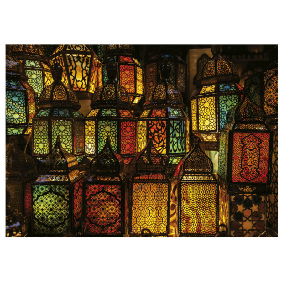 Collage of lanterns - puzzle of 1000 pieces-2