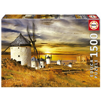 thumb-Moulins à vent, Consuegra - puzzle de 1500 pièces-1