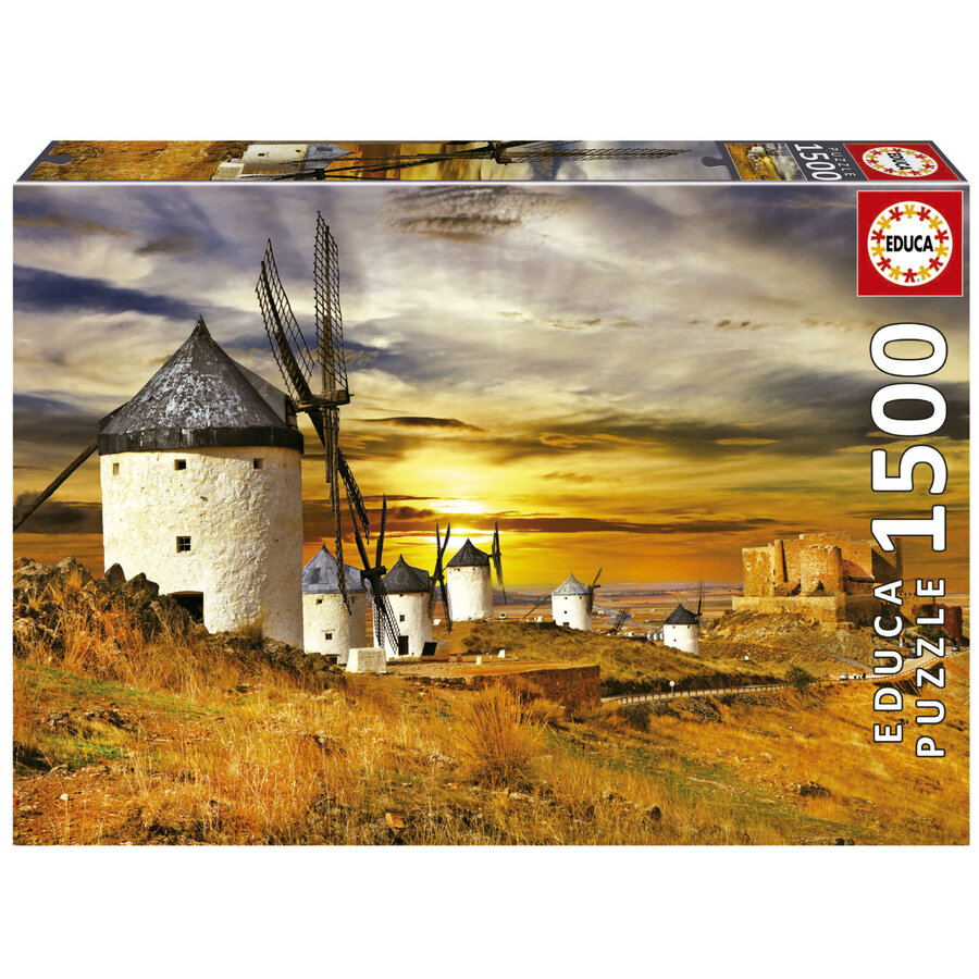 Windmolens, Consuegra - legpuzzel van 1500 stukjes-1