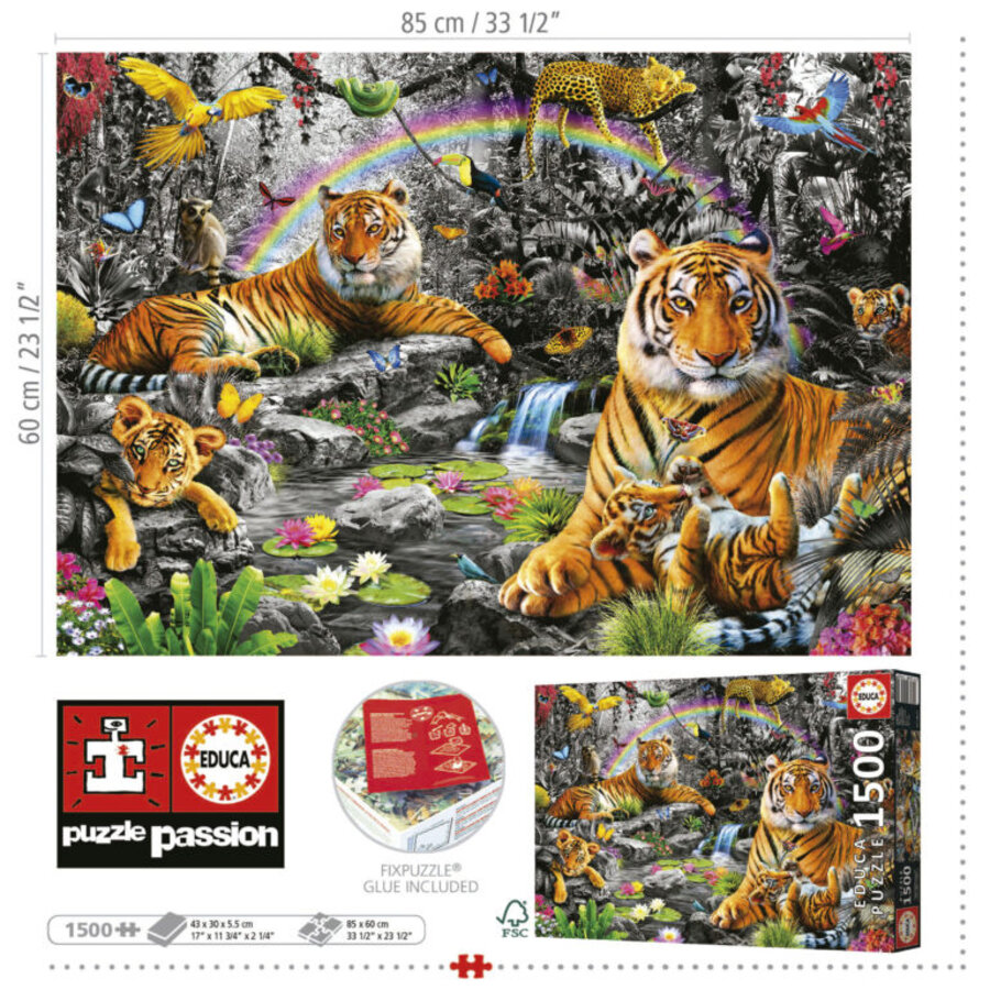 Jungle Radieuse - puzzle de 1500 pièces-3