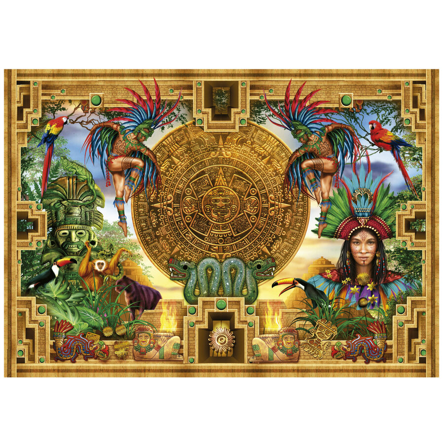 Aztec Maya Assembly - jigsaw puzzle of 2000 pieces-2
