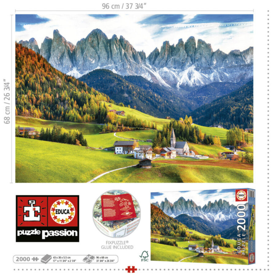Automne dans les Dolomites - puzzle de 2000 pièces-3