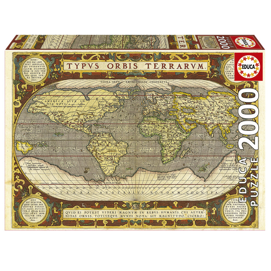 Wereldkaart, Mapamundi - puzzel van 2000 stukjes-1