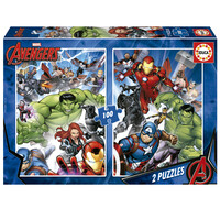 thumb-Avengers - 2 puzzles of 100 pieces-1
