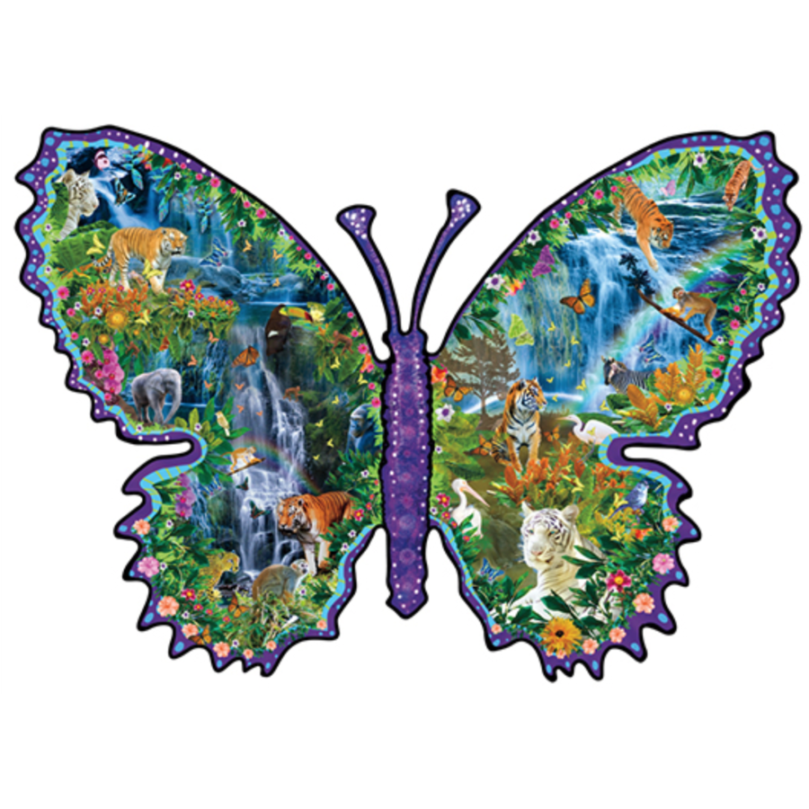 Regenwoud vlinder - legpuzzel van 1000 stukjes-1