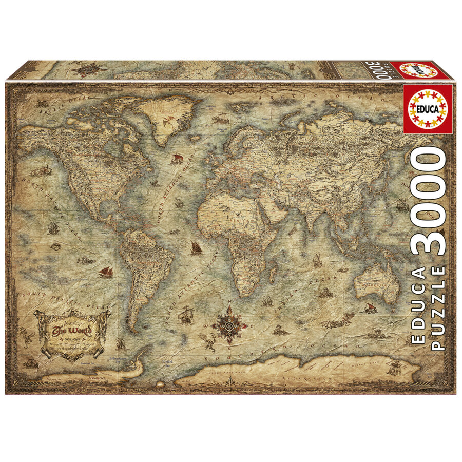 Carte du Monde - puzzle de 3000 pièces-1