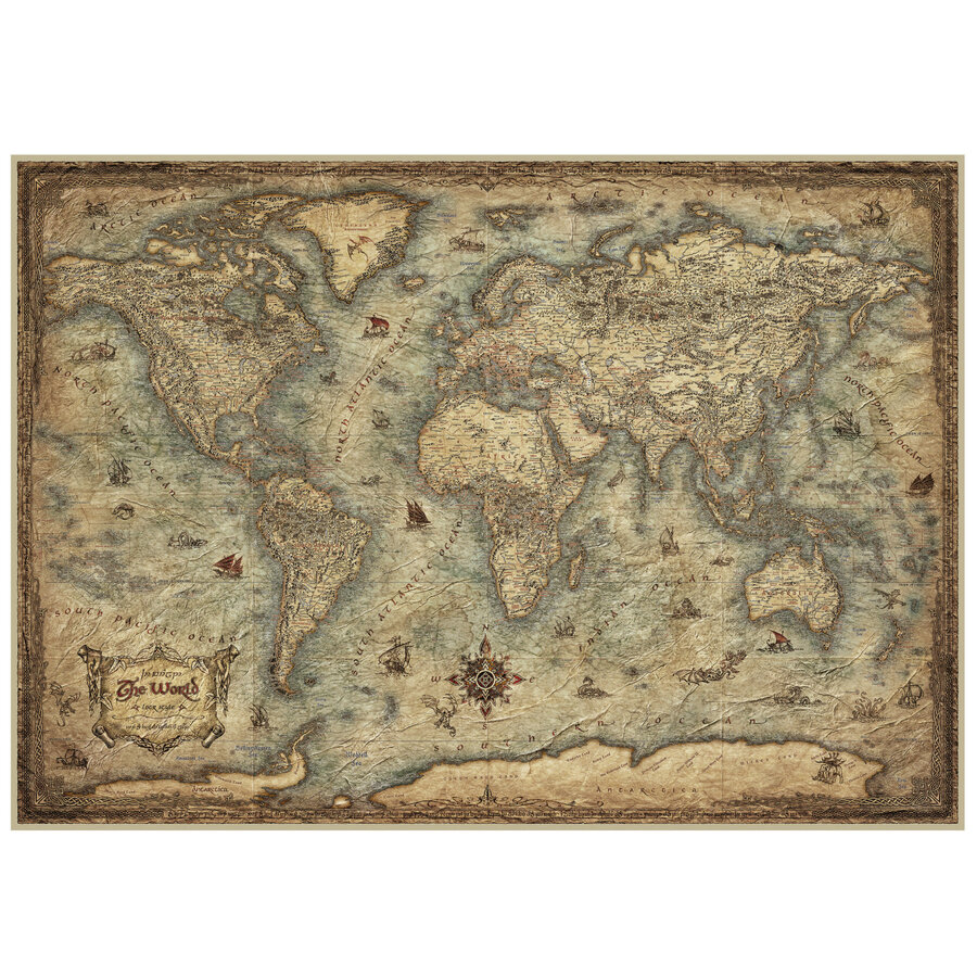 Map of the World - jigsaw puzzle of 3000 pieces-2