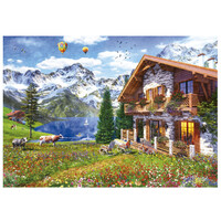 thumb-Chalet Alpin - puzzle de 4000 pièces-2