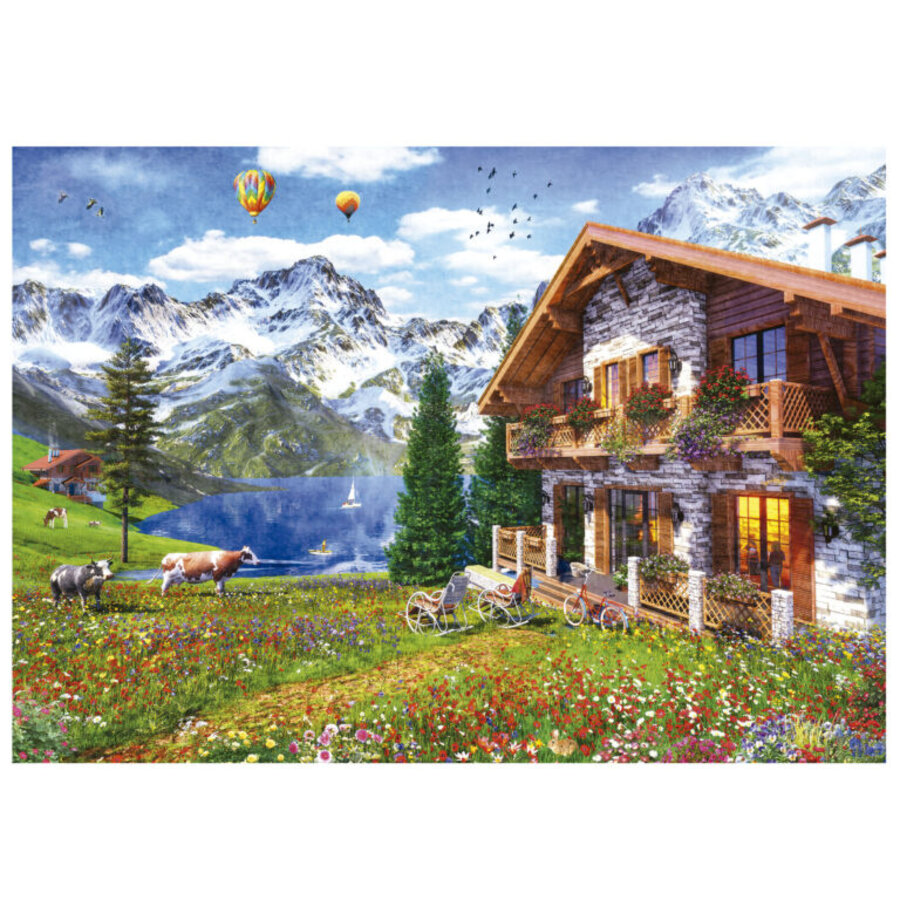 Chalet in de Alpen - puzzel van 4000 stukjes-2