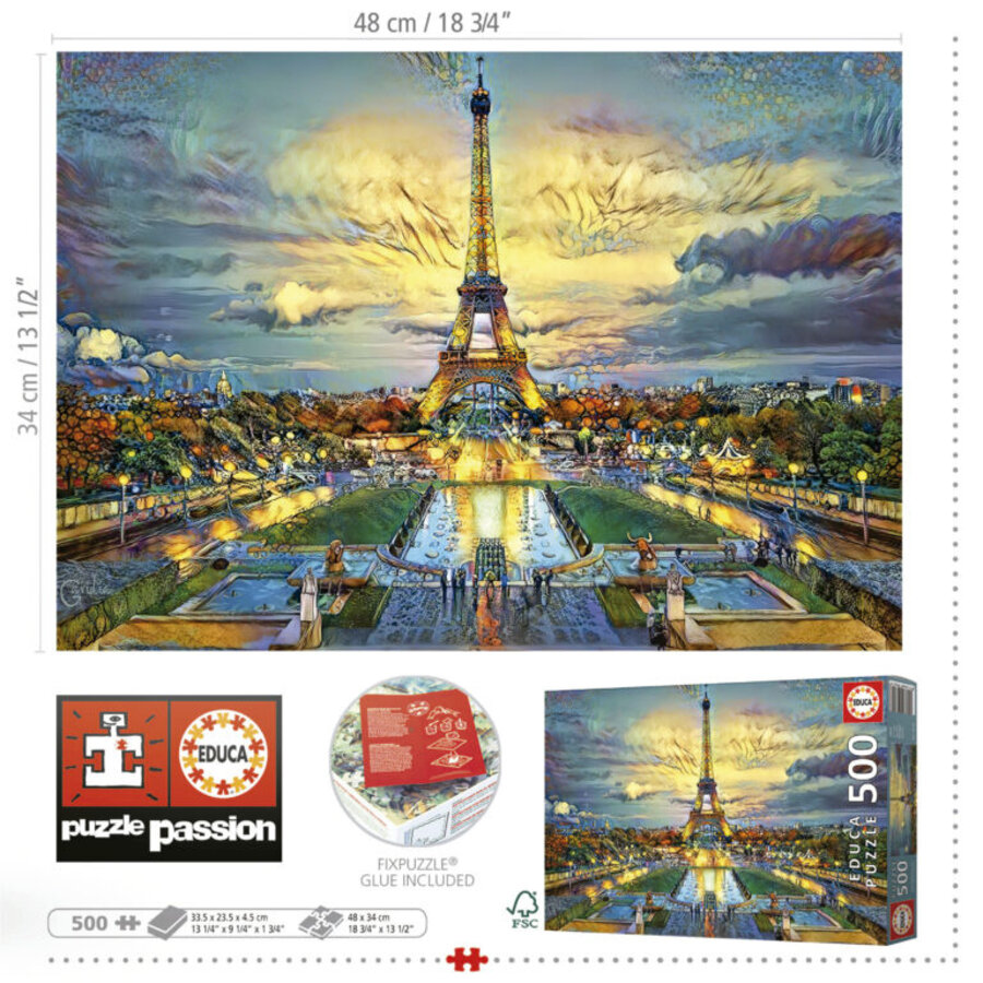 Eiffel Tower - jigsaw puzzle of 500 pieces-3