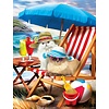 SUNSOUT Beach Cats - puzzle de 300 XXL pièces