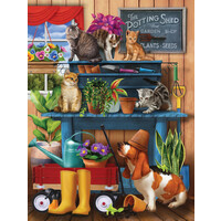 Trouble in the Potting Shed - jigsaw puzzle of 300 XXL pieces