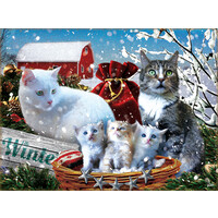 Winter Kitties - legpuzzel van 300 XXL stukjes