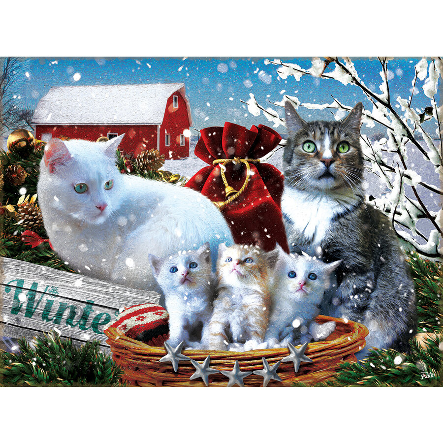 Winter Kitties - puzzle de 300 XXL pièces-1