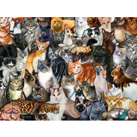 Cat Collage - jigsaw puzzle of 300 XXL pieces