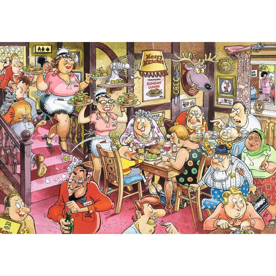 Wasgij Mystery 5 - Sunday Lunch - jigsaw puzzle of 1000 pieces-2