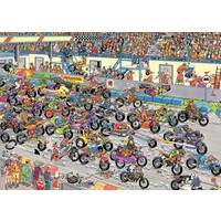 thumb-Jan van Haasteren - Motorcycle Racing - puzzle de 1000 pièces-2