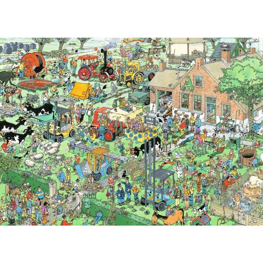 Jan van Haasteren - Farm Visit - legpuzzel van 1000 stukjes-2