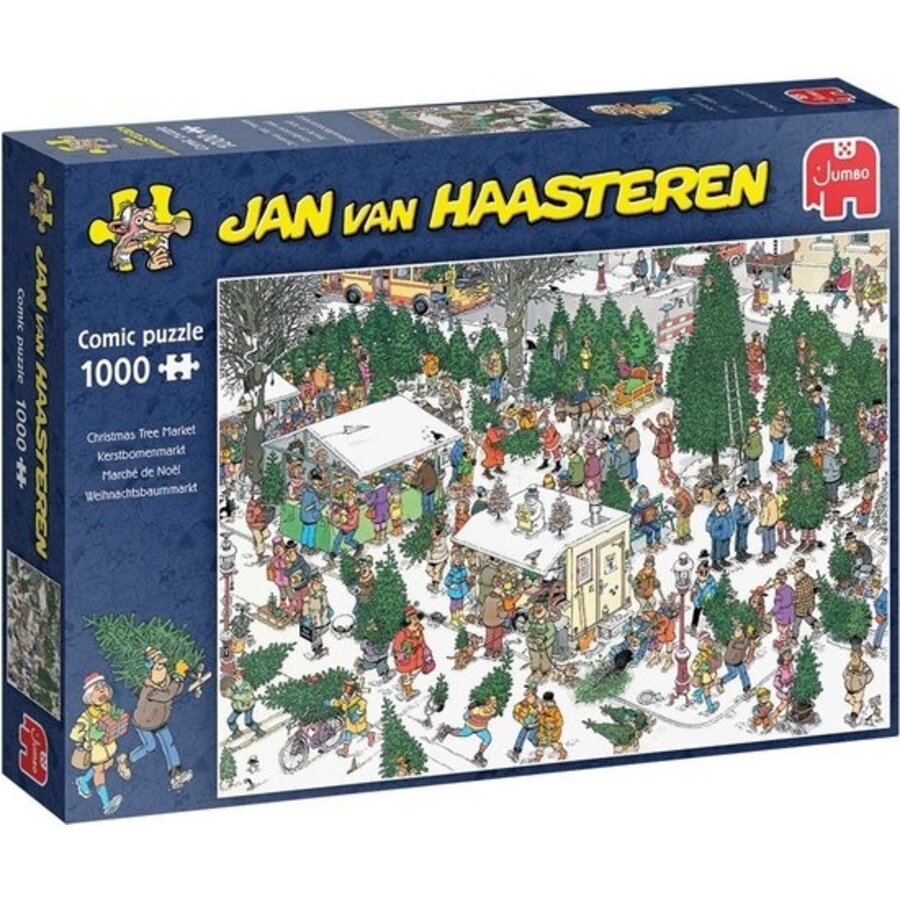 Jan van Haasteren - Christmas Tree Market - jigsaw puzzle of 1000 pieces-1
