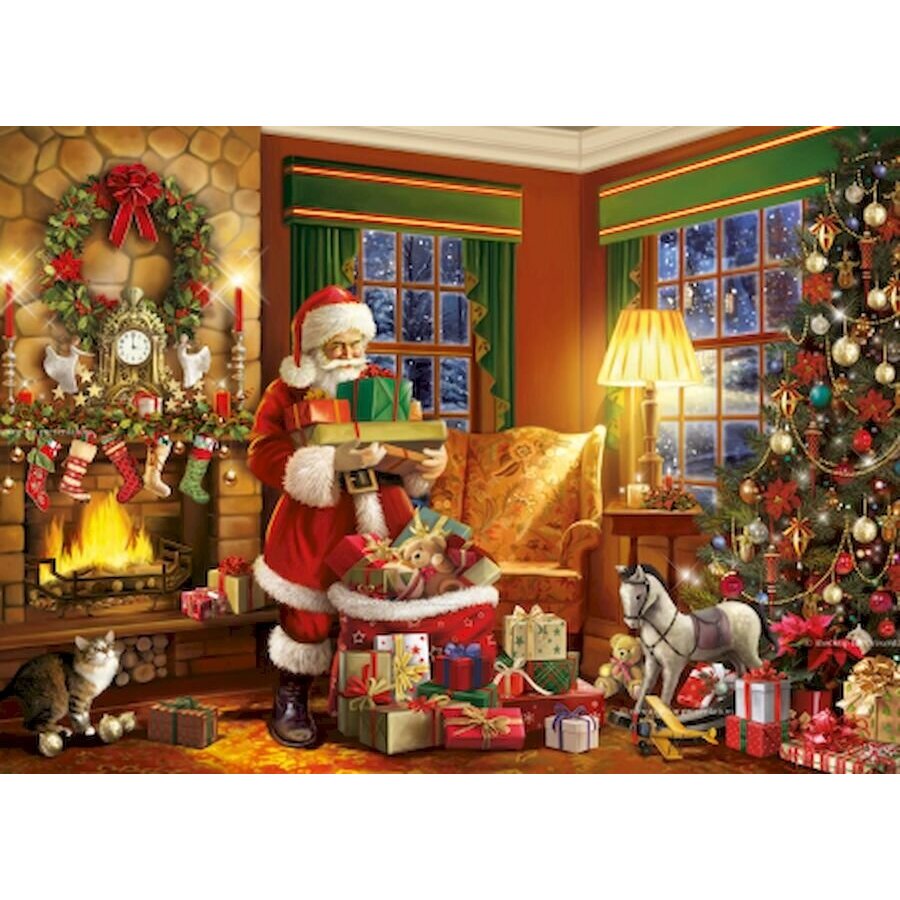 Puzzle de Noël - 1000 pièces - Puzzle Noël - Puzzle du Père Noël adultes