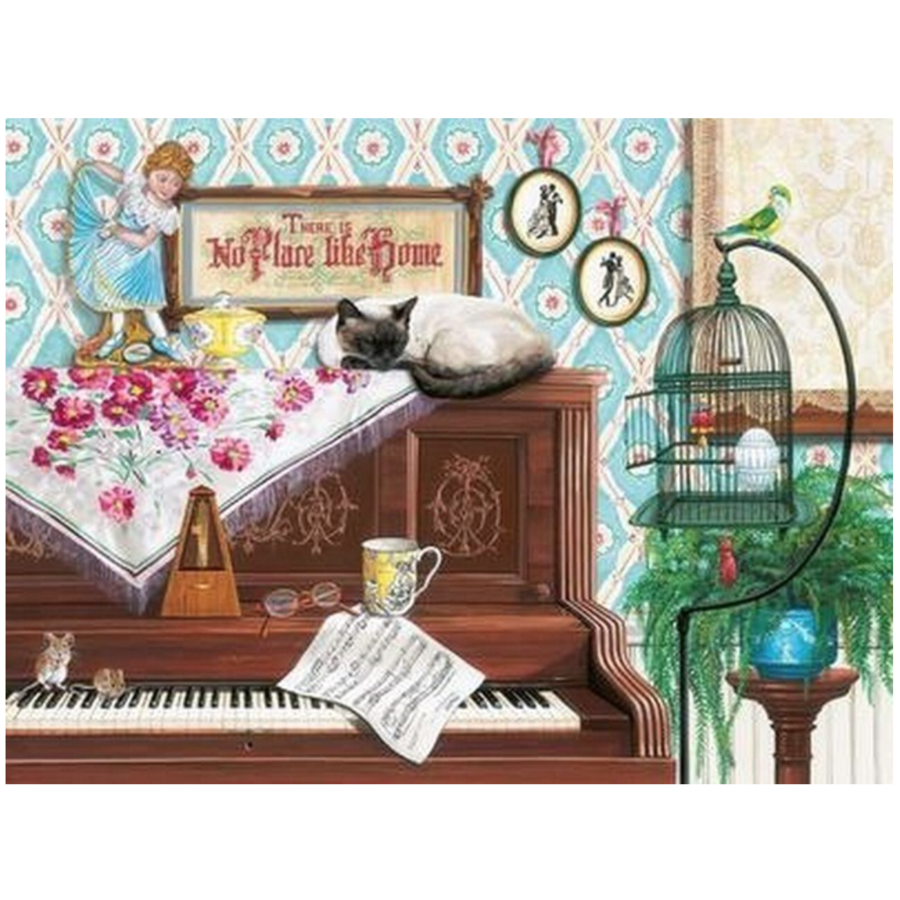 Piano Cat - 750 XL pieces - jigsaw puzzle-2