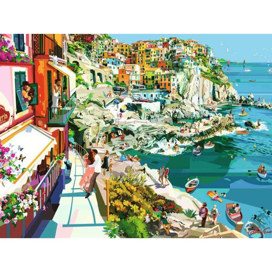 Romance in Cinque Terre - puzzel van 1500 stukjes-2
