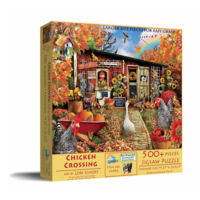 thumb-Chicken Crossing - jigsaw puzzle of 500 XXL pieces-1