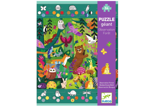  Djeco Le fôrêt - puzzle géant - 54 pièces 