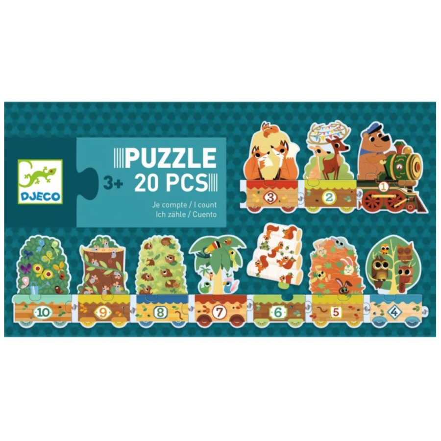 Puzzel trein - puzzel van 20 stukjes-1