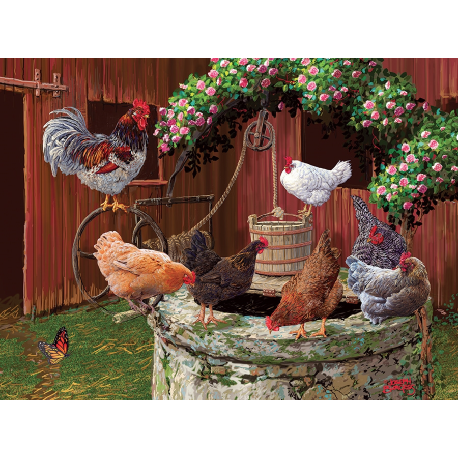 The Chickens are Well - puzzle of 275 XXL pieces-1