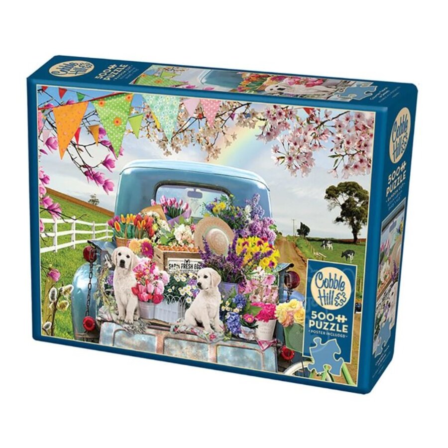 Country Truck in Spring - puzzle of 500 XL pieces-1