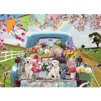 thumb-Camionnette au Printemps - puzzle de 500 pièces XL-2