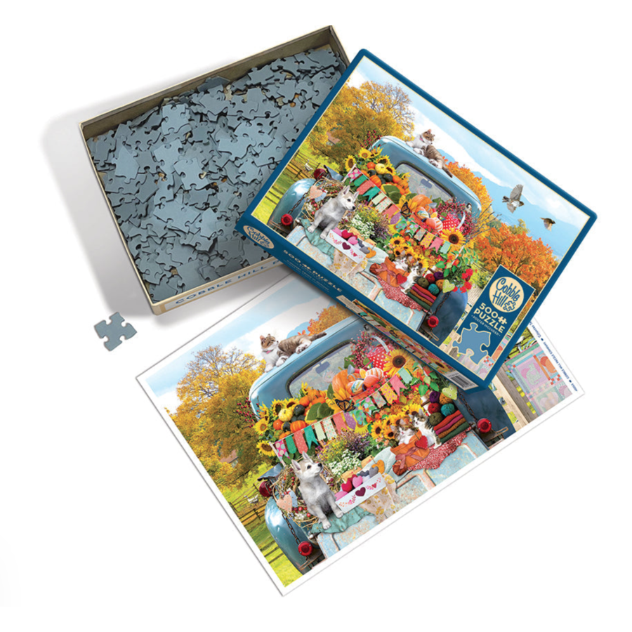 Country Truck in Autumn - puzzle of 500 XL pieces-3