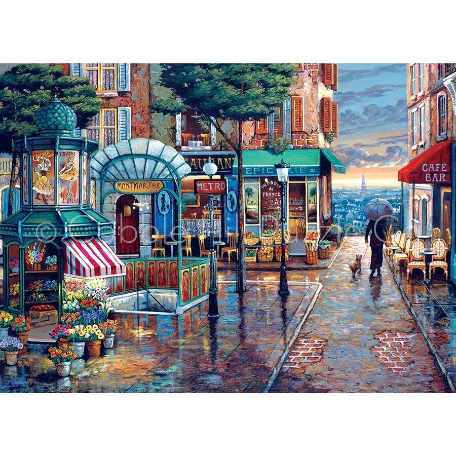 Promenade sous la Pluie - puzzle de 1000 pièces-2