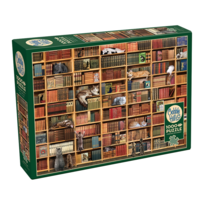 thumb-La bibliothèque des chats - puzzle de 1000 pièces-2